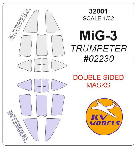 KVモデル 32001 1/32 MiG-3 (内外両面) - トランぺッター #02230