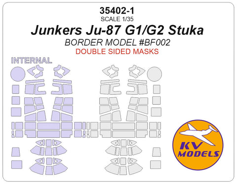 KVモデル 35402-1 1/35 ユンカース Ju-87 G1/G2 スツーカ (ボーダーモデル #BF002) - 内外両面