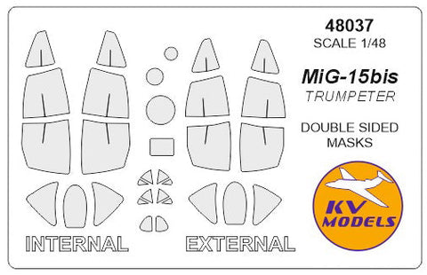 KVモデル 48037 1/48 MiG-15bis (トランぺッター #02806) - (内外両面)