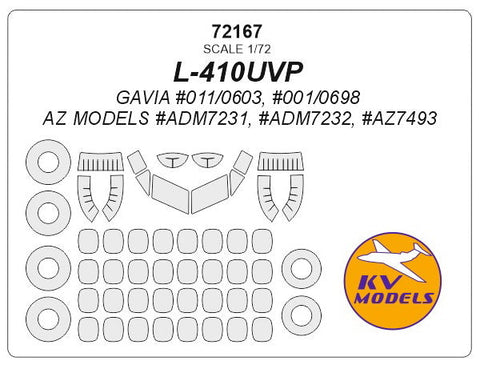 KVモデル 72167 1/72 L-410UVP (Gアヴィア/AZモデル) + ホイール キャノピーマスキングシート