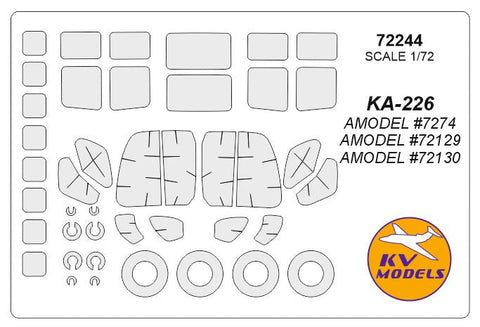 KVモデル 72244 1/72 KA-226 (Aモデル #7274, #72129, #72130) + ホイール キャノピーマスキングシート