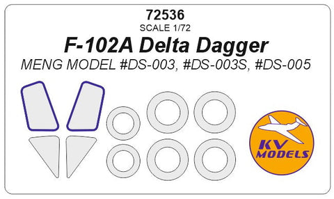 KVモデル 72536 1/72 F-102A デルタダガー (モンモデル) + ホイール キャノピーマスキングシート