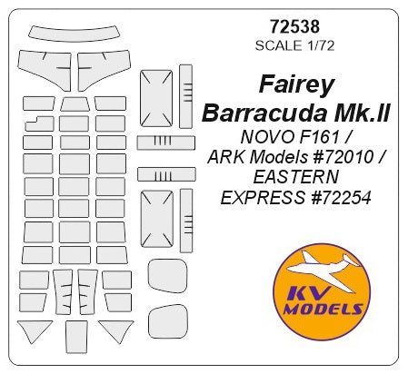 KVモデル 72538 1/72 フェアリー バラクーダ Mk.II (NOVO F161 / ARK Models #72010 / イースタンエクスプレス #72254)