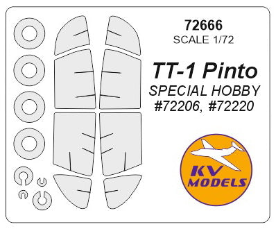 KVモデル 72666 1/72 TT-1 PINTO (スペシャルホビー) + ホイール キャノピーマスキングシート