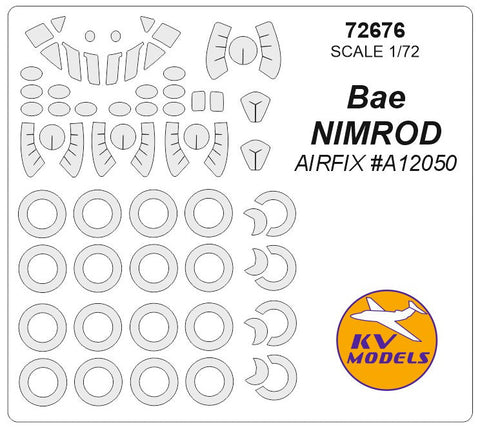 KVモデル 72676 1/72 Bae ニムロッド (エアフィックス #A12050) + ホイール キャノピーマスキングシート