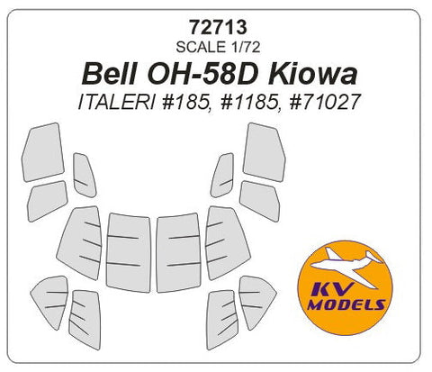 KVモデル 72713 1/72 ベル OH-58D カイオワ (イタレリ #185, #1185, #71027)