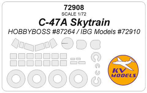 KVモデル 72908 1/72 C-47A スカイトレイン (ホビーボス #87264 / IBGモデル #72910) + ホイールマスク (ホビーボス / IBGモデル用)