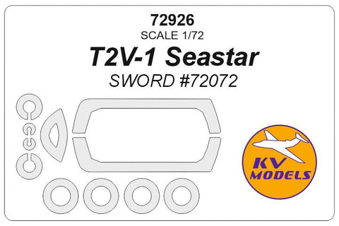 KVモデル 72926 1/72 T2V-1 シースター (ソード) + ホイール キャノピーマスキングシート