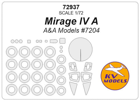 KVモデル 72937 1/72 ミラージュ IV A (A&A Models #7204) + ホイール キャノピーマスキングシート