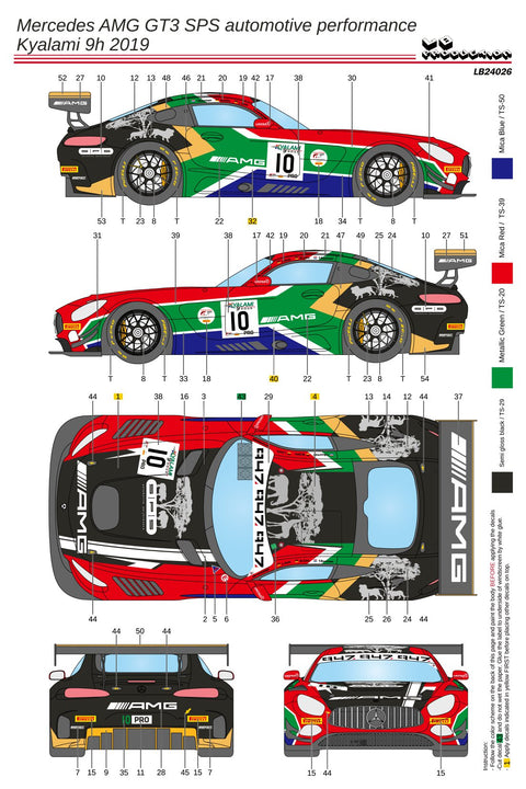 LBプロダクション 24026 1/24 メルセデスAMG GT3 SPS 自動車パフォーマンス キャラミ9時間 2019