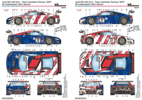 LBプロダクション 24064 1/24 アウディ R8 LMS Evo チームサンテロック・レーシング/WRT – 8時間インディアナポリス 2021 優勝