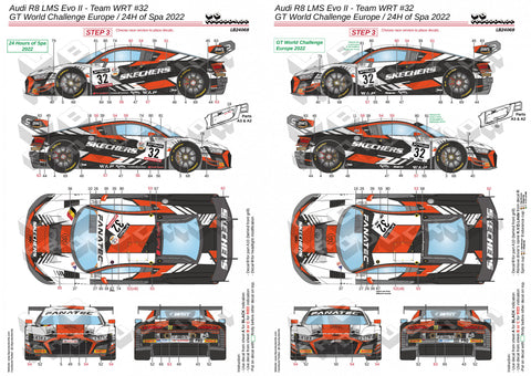 LBプロダクション 24068 1/24 アウディ R8 LMS Evo II - チームWRT #32 - GTワールドチャレンジ ヨーロッパ/スパ24時間 2022