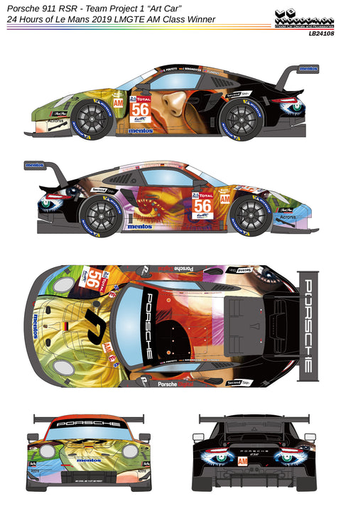 LBプロダクション 24108 1/24 ポルシェ 911 RSR - チームプロジェクト1 "アートカー" - ル・マン24時間 2019 LMGTE AMクラス 優勝