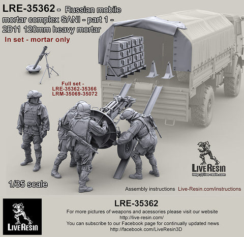 ライブレジン 1/35 LRE35362 ロシア 2B11 120mm迫撃砲 サニ - part 1 -