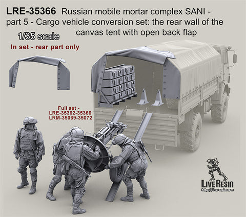 ライブレジン 1/35 LRE35366 ロシア 2B11 120mm迫撃砲 サニ - part 5 - 輸送車両用バックフラップ