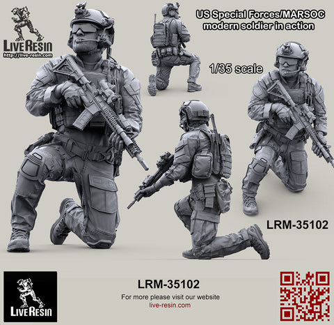 ライブレジン LRM35102 1/35 アメリカ海兵隊特殊作戦コマンド MARSOC インアクション 1(1体)