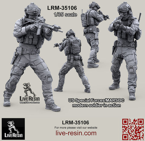 ライブレジン LRM35106 1/35 アメリカ海兵隊特殊作戦コマンド MARSOC インアクション 5(1体)