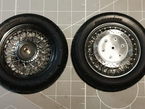 カレドモデル LQ012 1/12 ヤマハ XV1600 ロードスター オートバイ用ホイールスポークセット (タミヤ用)