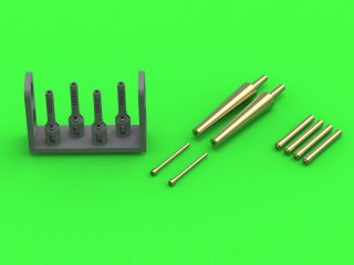 マスター AM-72-177 1/72 スピットファイア Mk.IIb/Vb - イスパノ 20mmキャノン フェアリング&ブローニング .303 バレルチップ (エデュアルド/IBG用)