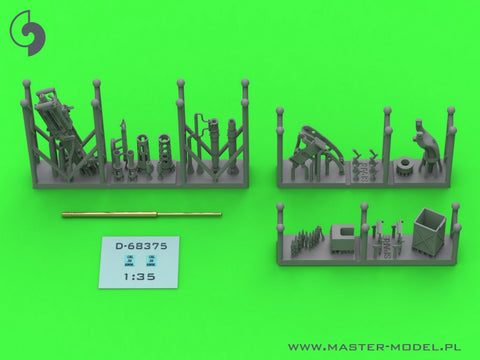 マスター GM-35-070 1/35 ブローニング M2HB .50 cal (12,7mm) - M10 駆逐戦車 (D70627 cradle with スモール50 弾薬缶 D68375)