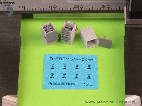 マスター GM-35-071 1/35 初期小型(50発)弾薬缶 (D68375) ブローニング M2HB .50 cal 機関銃 (6ピース) - オープン