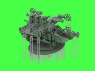 マスター SM-200-013 1/200 日本海軍 九六式25mm三連装機銃(初期型) - オープンリング照準器付き(4基入り)