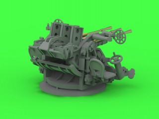 マスター SM-200-013 1/200 日本海軍 九六式25mm三連装機銃(初期型) - オープンリング照準器付き(4基入り)