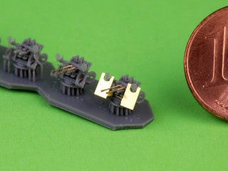 マスター SM-350-122 1/350 日本海軍 九六式25mm連装機銃 - 初期型 - オープンリング照準器付き(6基入り)