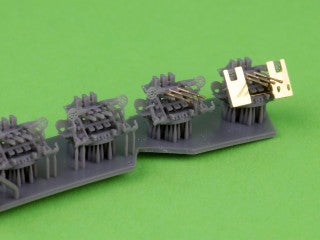 マスター SM-350-124 1/350 日本海軍 九六式25mm三連装機銃(初期型) - オープンリング照準器付き(6基入り)