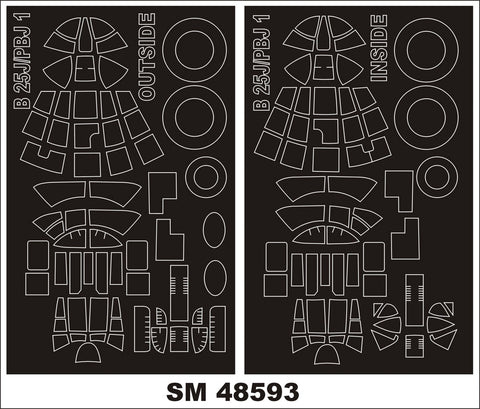 モンテックス SM48593 1/48 PBJ-1J ミッチェル(両面) HKモデル用