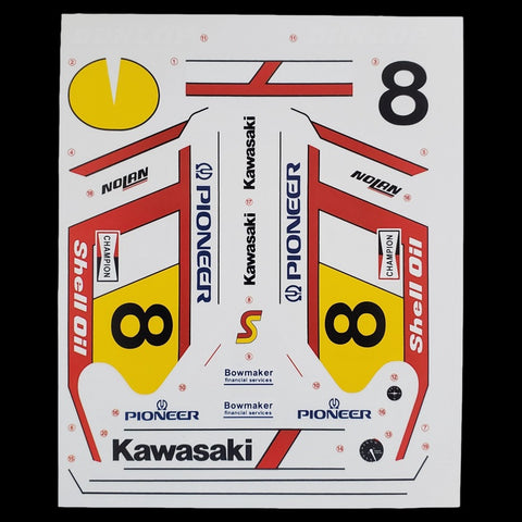 カレドモデル MS022 1/12 川崎 KR500 オートバイ模型デカール 14028 (タミヤ用)