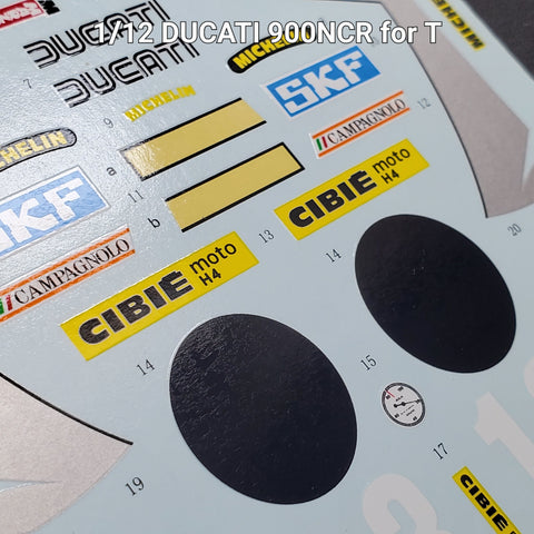 カレドモデル MS039 1/12 ドゥカティ 900 NCRレーサー オートバイ模型デカール 14022 (タミヤ用)