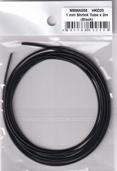 MSMクリエイション MSMA055 1mm収縮チューブx2m(ブラック)