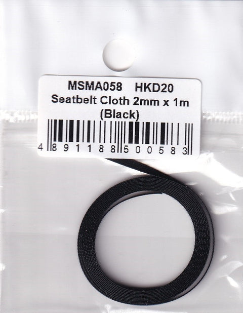 MSMクリエイション MSMA058 1/24 シートベルト布2mmx1m(ブラック)