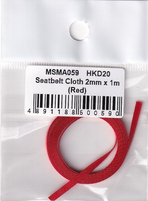 MSMクリエイション MSMA059 1/24 シートベルト布2mmx1m(レッド)