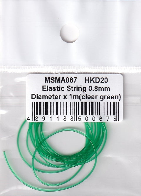 MSMクリエイション MSMA067 伸縮性ストリング 直径0.8mm×1m(クリアグリーン)
