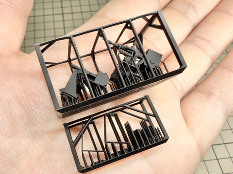 MUYIモデル G200005 1/200 ドイツ海軍 訓練用装填機&弾薬ラック 超精密3Dプリントキット(4個入り)