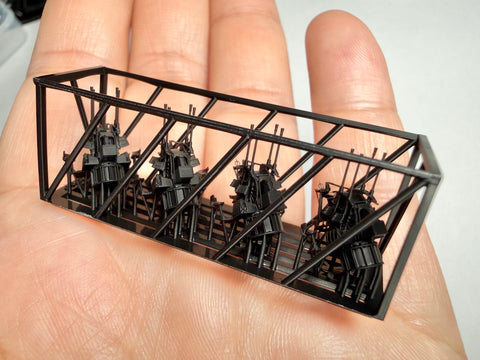 MUYIモデル G200010 1/200 ドイツ海軍 20mm C/38 (1942) 機関砲 超精密3Dプリントキット(4門入り)