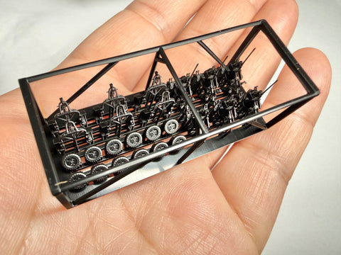 MUYIモデル G200012 1/200 ドイツ海軍 20mm C/30対空砲(トレーラー付き) 超精密3Dプリントキット 6個入り