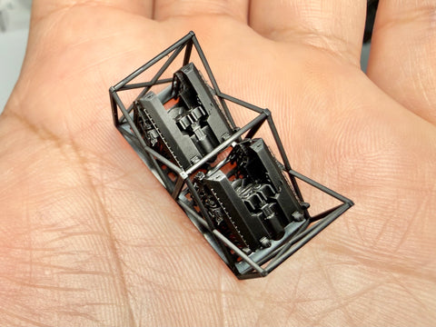 MUYIモデル G350001 1/350 ドイツ海軍 105mm SK C/33 砲(LC/31 連装砲架) 超精密3Dプリントキット 4基入り