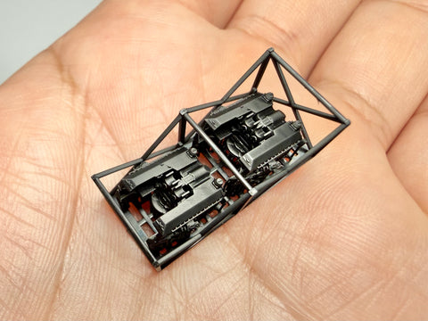 MUYIモデル G350001 1/350 ドイツ海軍 105mm SK C/33 砲(LC/31 連装砲架) 超精密3Dプリントキット 4基入り