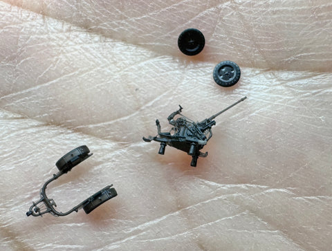 MUYIモデル G350012 1/350 ドイツ海軍 20mm C/30機関砲&トレーラー 超精密3Dプリントキット(24個入り)