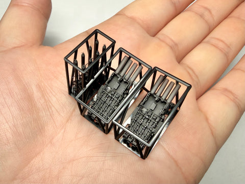MUYIモデル G350064 1/350 ドイツ海軍 4連装魚雷発射管(分離型) 超精密3Dプリントキット 2個入り
