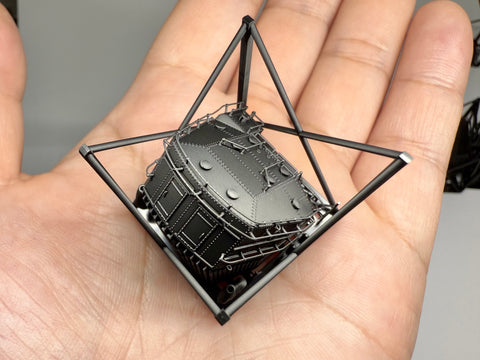 MUYIモデル R200088 1/200 日本海軍 127mm連装砲 C型 超精密3Dプリントキット(3基入り)