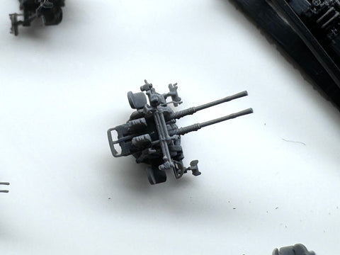 MUYIモデル R350006 1/350 日本海軍 九六式25mm連装機銃 超精密3Dプリントキット(12基入り)