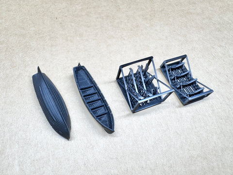 MUYIモデル R350178 1/350 アオシマ用 日本海軍 重巡洋艦「高雄」搭載内火艇(1944年仕様)/ビーバー製 超精密3Dプリントキット(5隻入り)