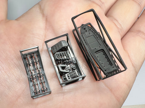 MUYIモデル R350178 1/350 アオシマ用 日本海軍 重巡洋艦「高雄」搭載内火艇(1944年仕様)/ビーバー製 超精密3Dプリントキット(5隻入り)