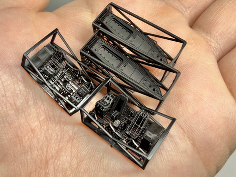 MUYIモデル R350180 1/350 日本海軍 9メートル内火艇 超精密3Dプリントキット(2隻入り)