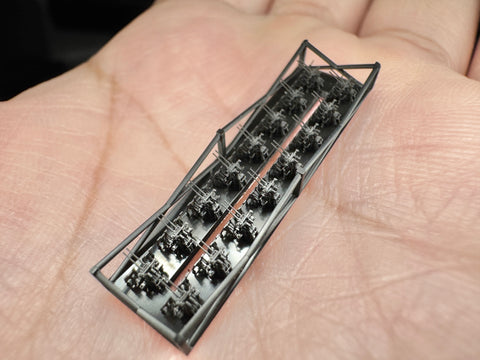 MUYIモデル R700007 1/700 日本海軍 九六式25mm連装機銃(防盾付き) 超精密3Dプリントキット(16基入り)
