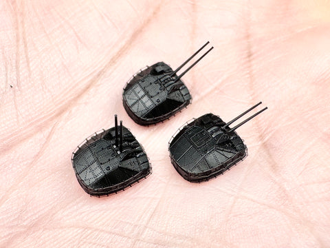 MUYIモデル R700018 1/700 日本海軍 九八式 100mm高角砲 超精密3Dプリントキット(4基入り)